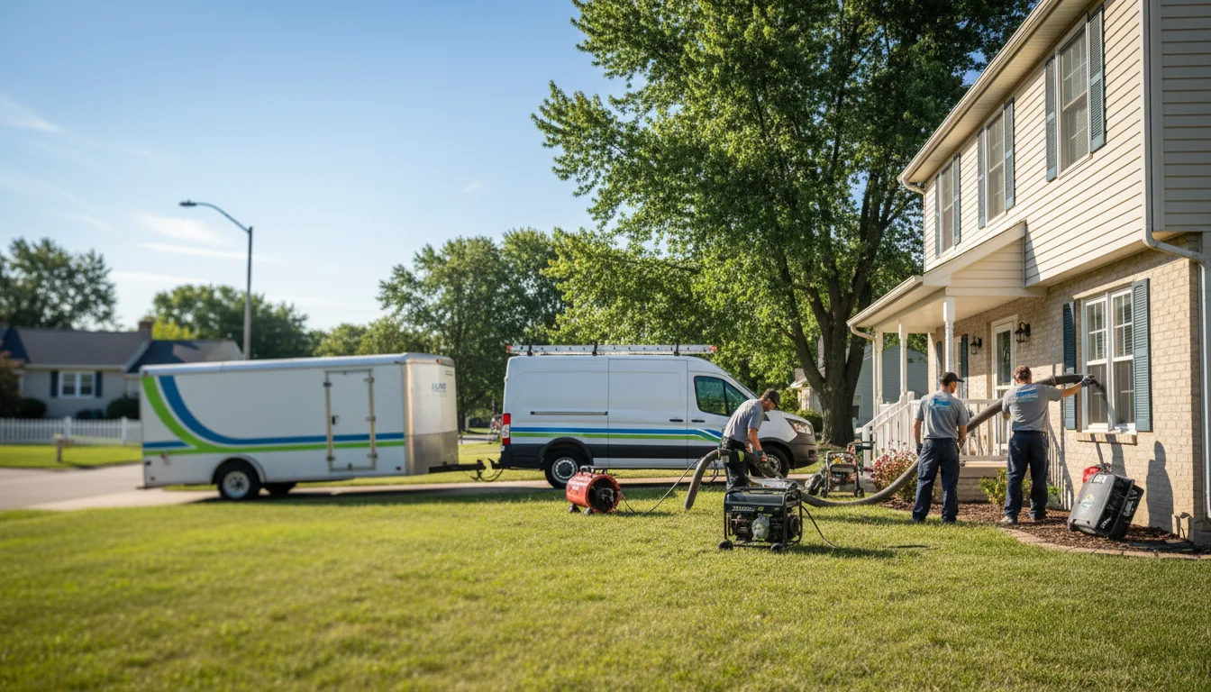 Flooded Basement Restoration And Cleanup With Repair in Venice, IL near me